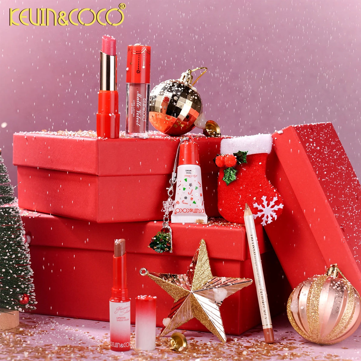 Kevin & Coco - Winter Whisper 6-Piece Lip Set (Holiday Gift Set)