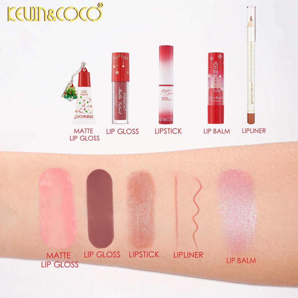 Kevin & Coco - Winter Whisper 6-Piece Lip Set (Holiday Gift Set)