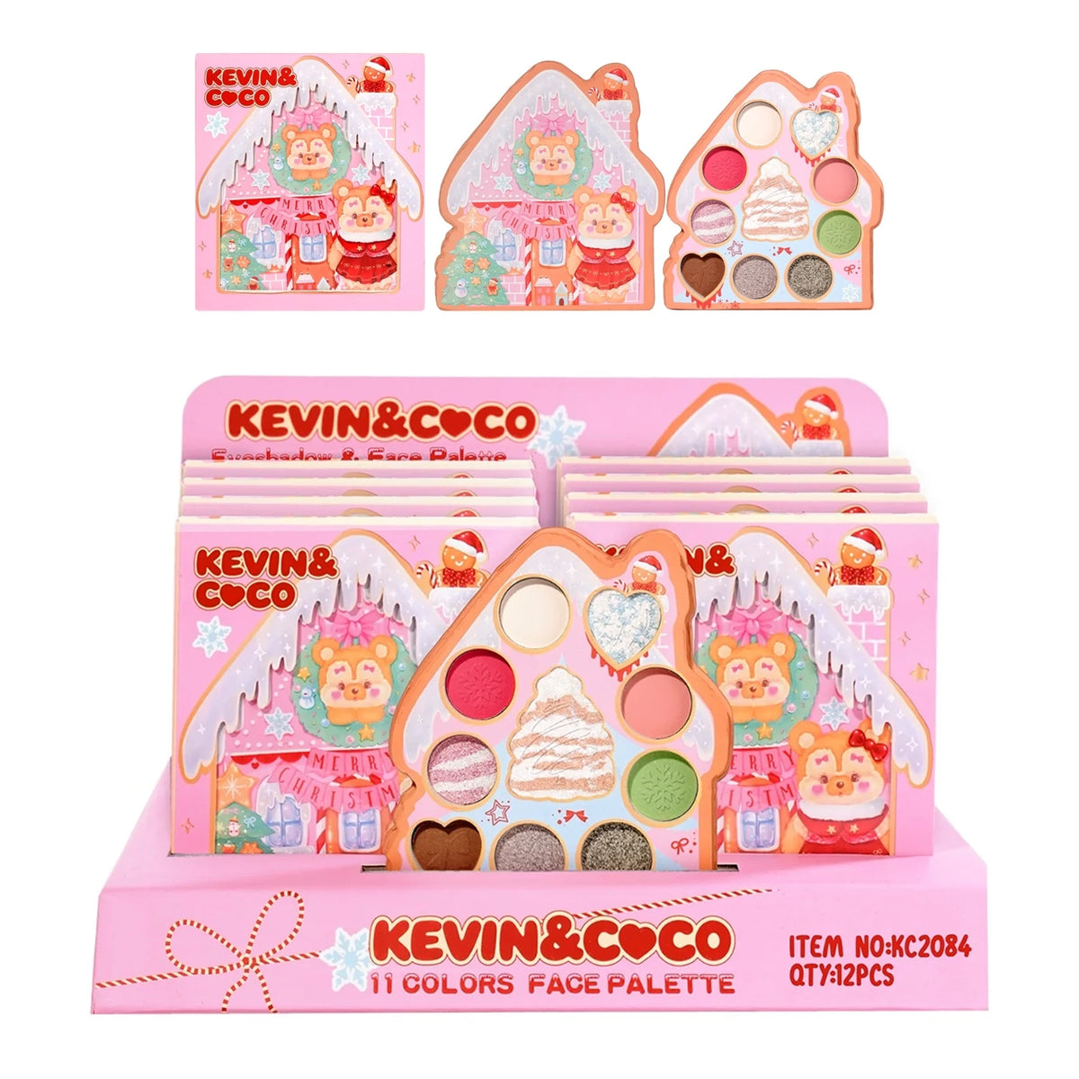 Kevin Gingerbread House 11-Color Eyeshadow & Face Palette