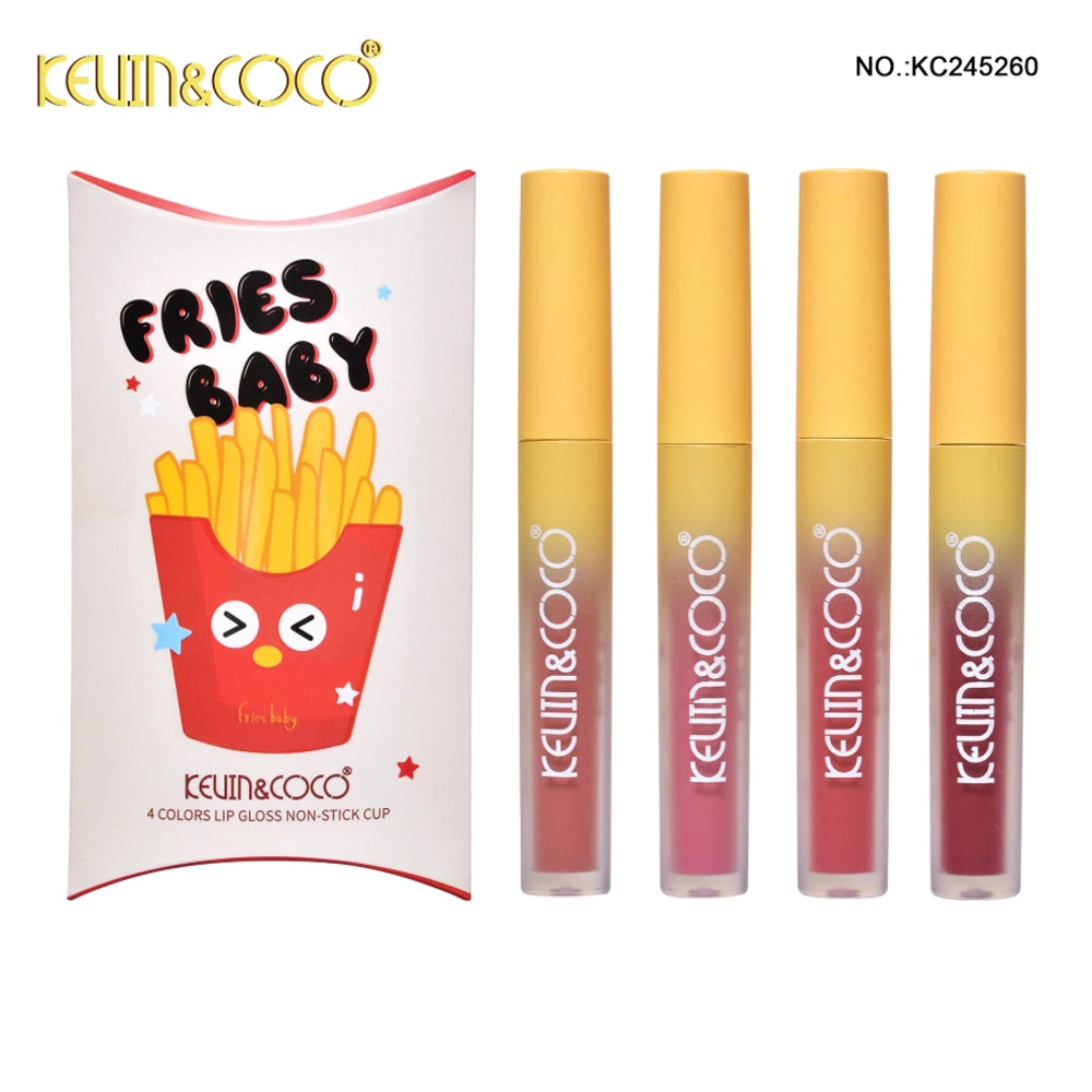 Kevin&Coco - Fries & Chips Lip Gloss 4pc Set
