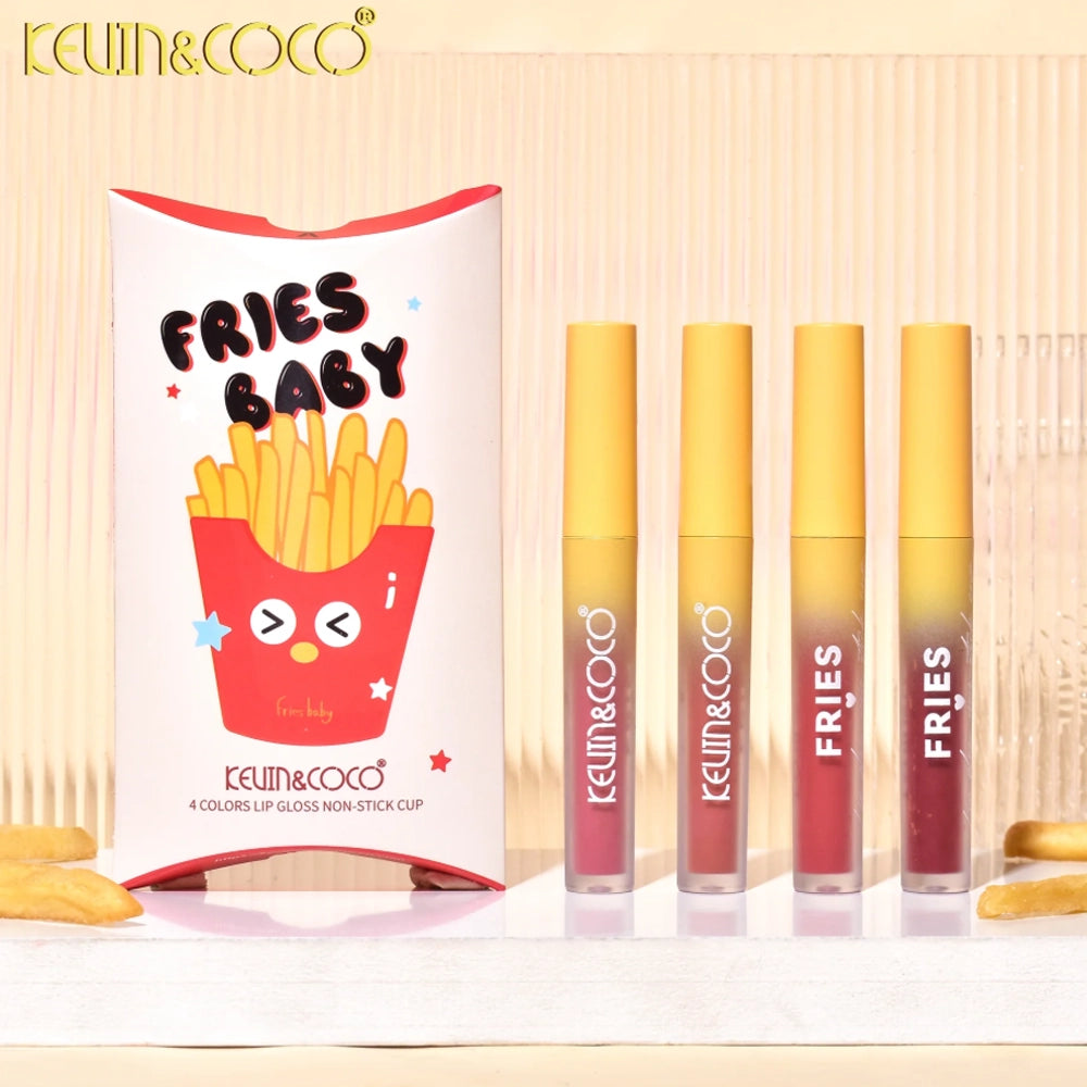 Kevin&Coco - Fries & Chips Lip Gloss 4pc Set