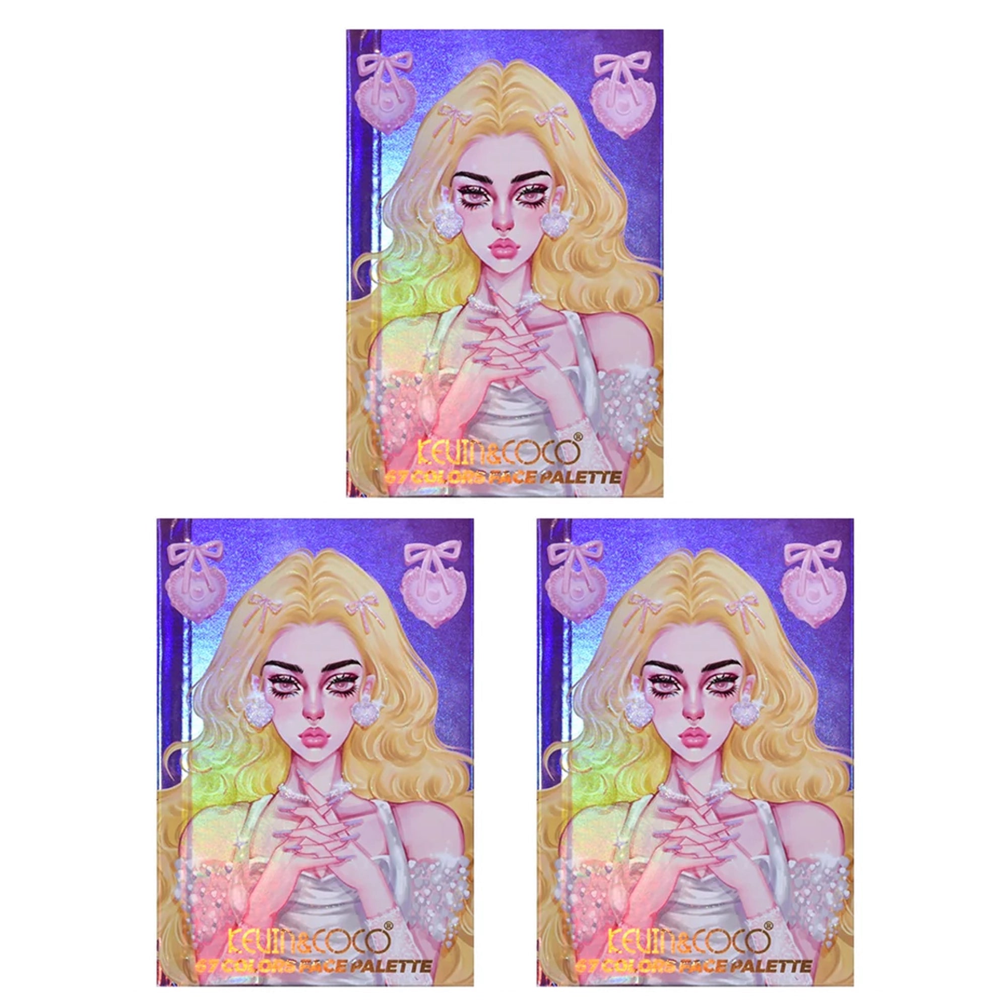 5-in-1 Starlight Beauty Book | 67 Color All-in-One Makeup Palette (3pcs)