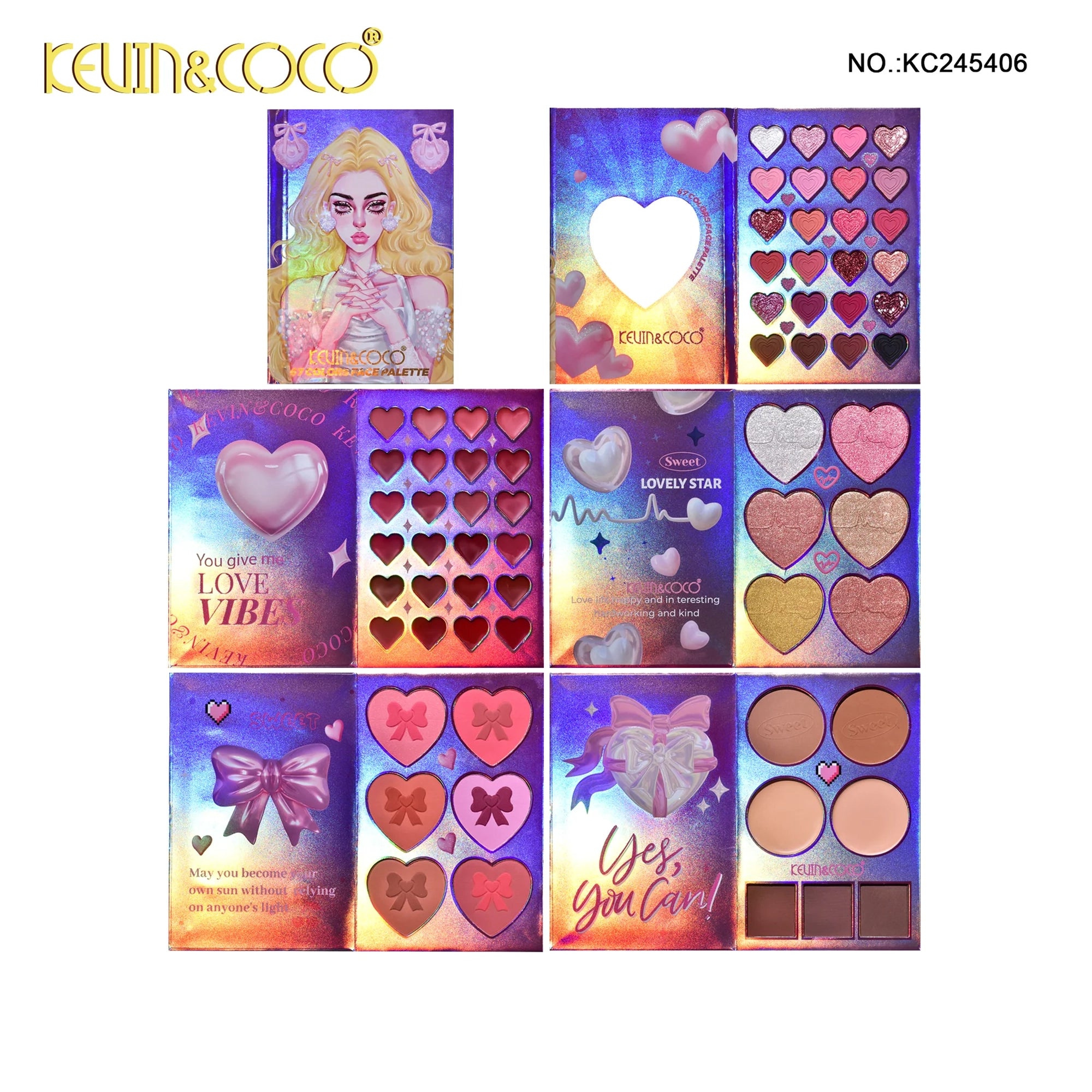 5-in-1 Starlight Beauty Book | 67 Color All-in-One Makeup Palette (3pcs)