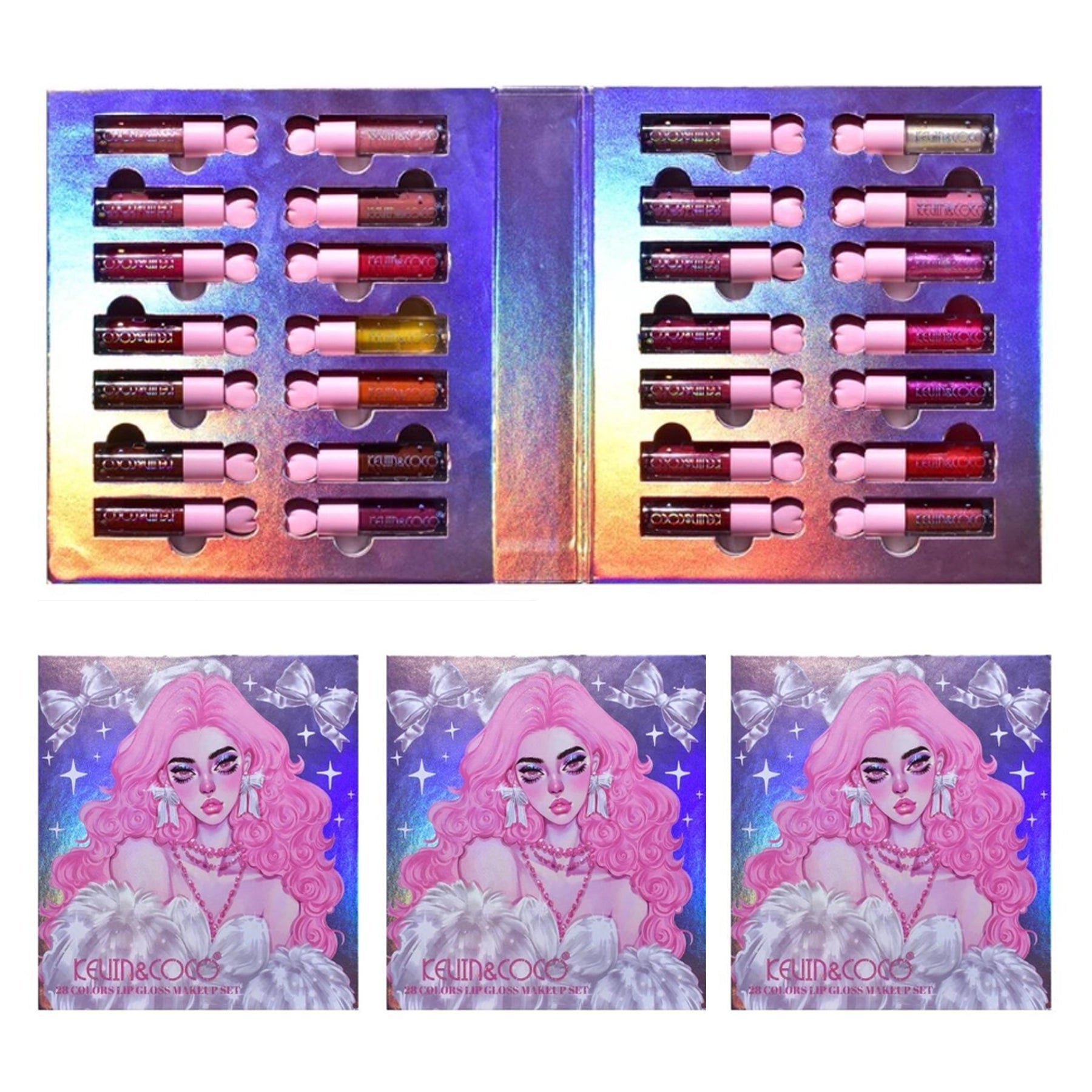 Kevin&Coco - 28-Colors Lip Gloss Makeup Set