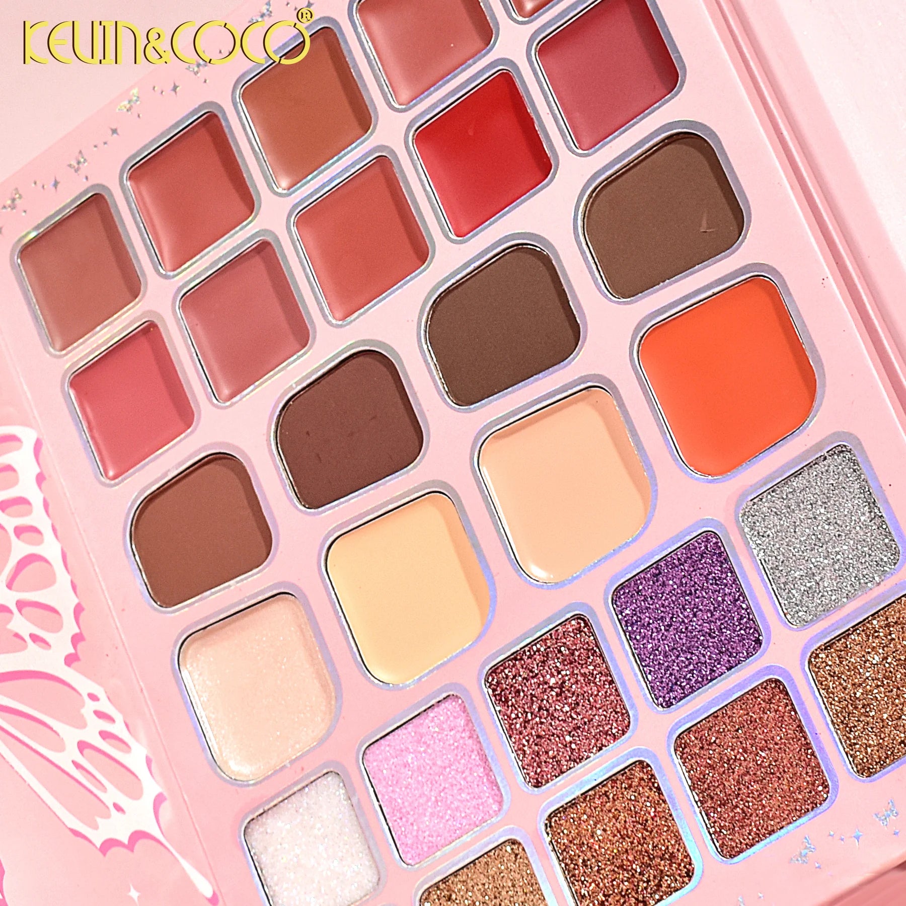 Kevin & Coco - 94- Color Glowy Butterfly Makeup Book Pack