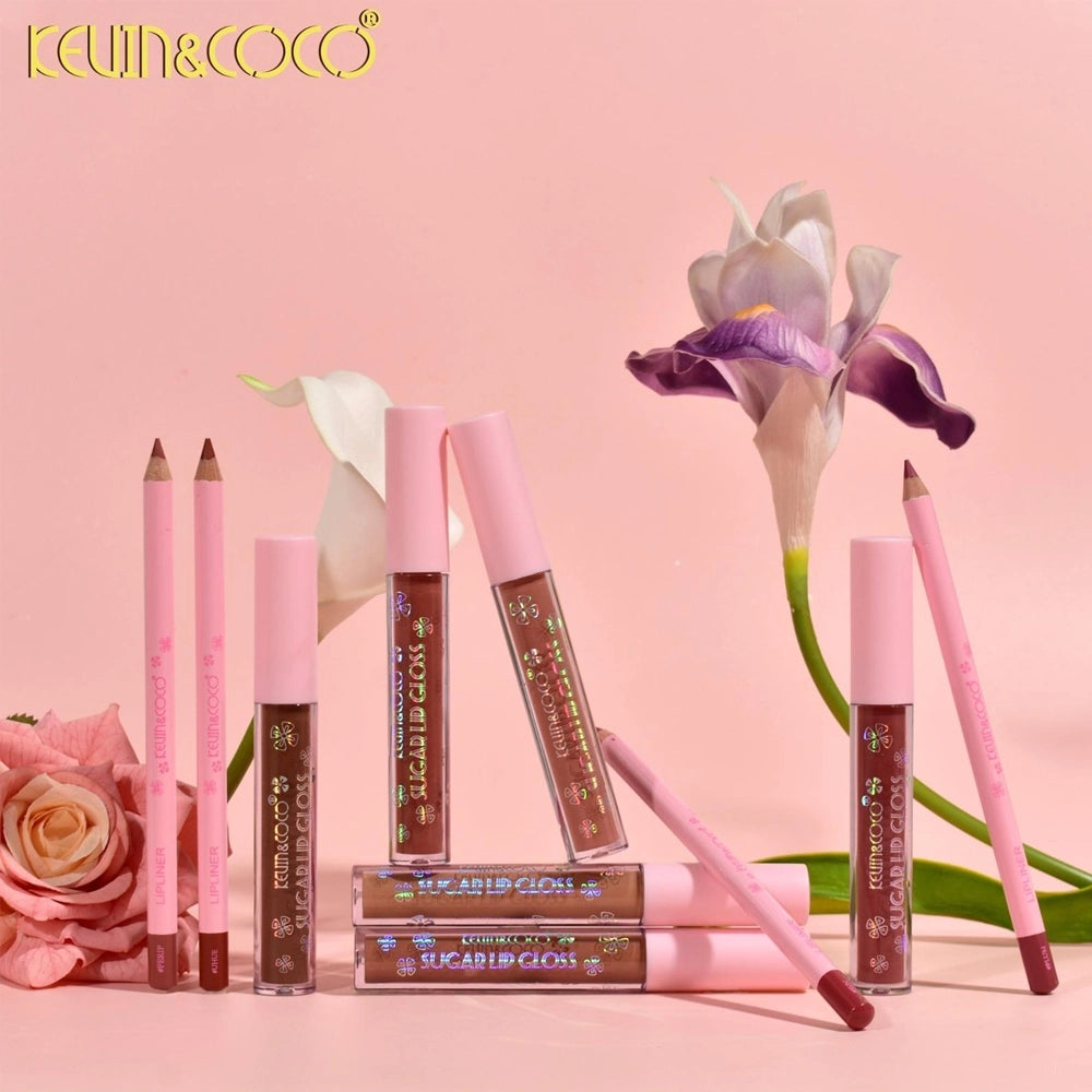 Kevin&Coco - Floral Lip Kit 3 Gloss +2 Lip Liner