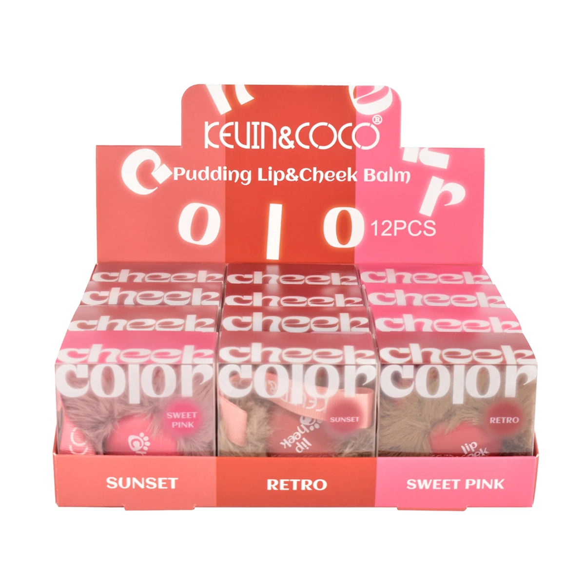Kevin & Coco – Pudding Lip & Cheek Balm Display Set
