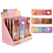 Kevin & Coco 6-Color Mini Eyeshadow Palette Set – Cute Food & Dessert Themed Matte & Shimmer Makeup Palettes