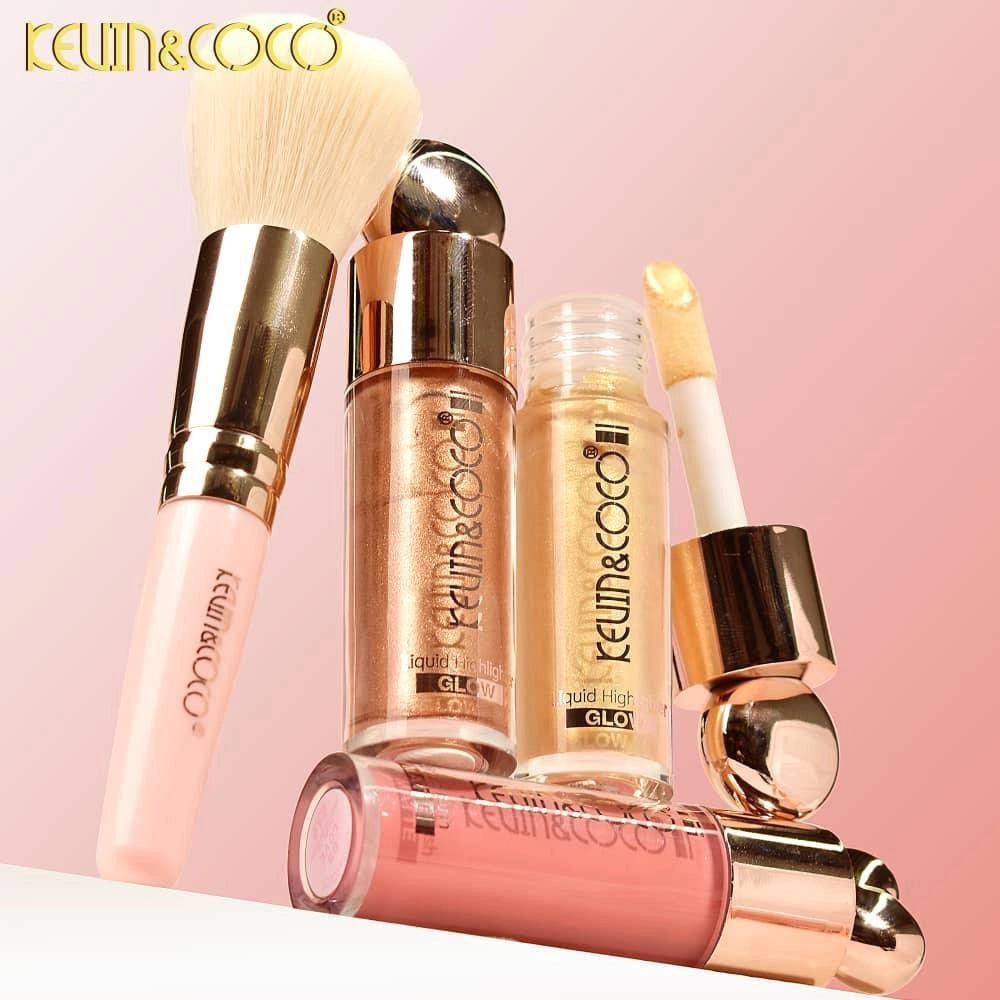 Kevin&Coco - Cheek Glow Highlight + Blush + Brush Set