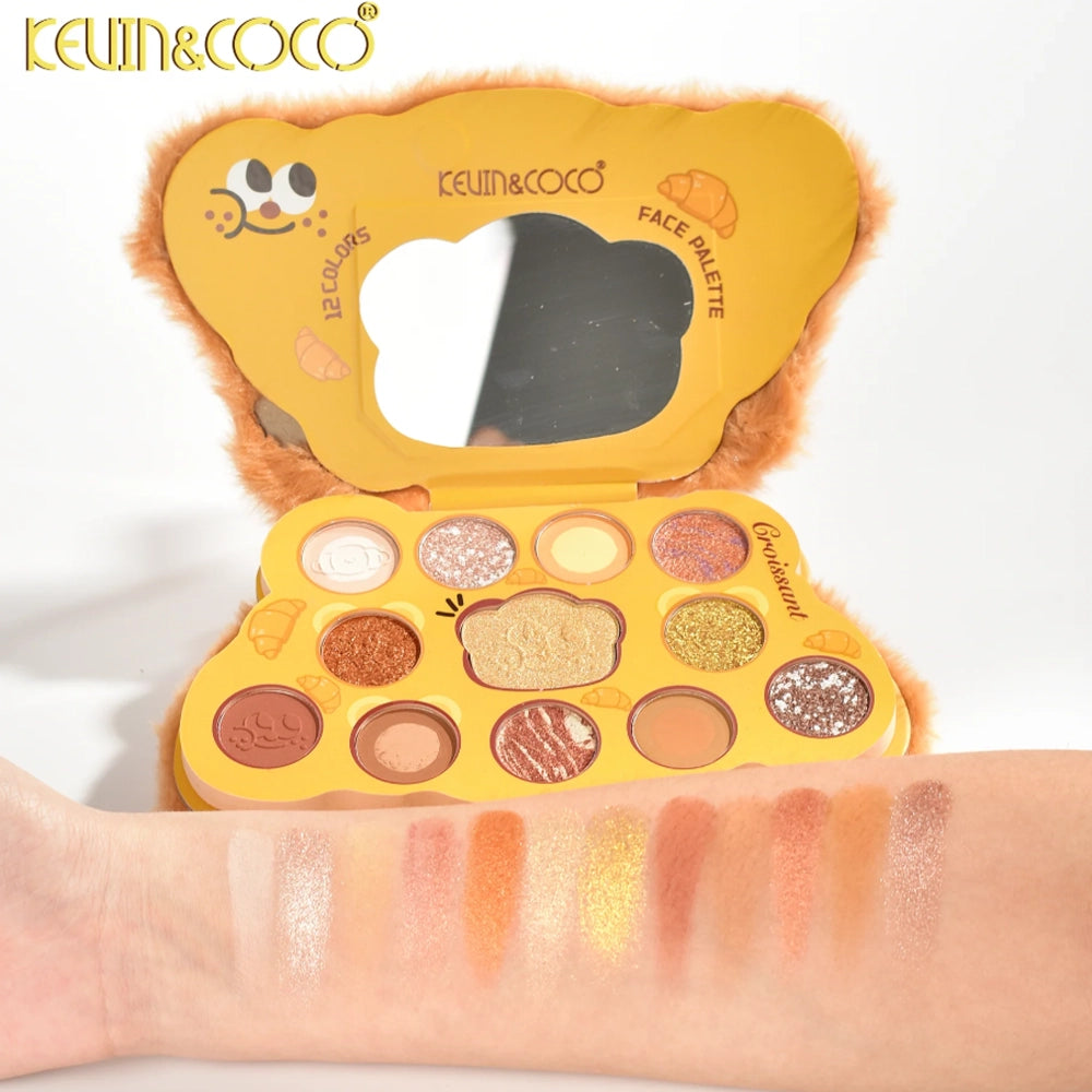 Kevin&Coco - Plush Croissant 12-Color Makeup Palette