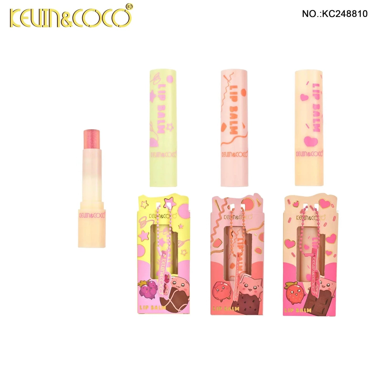 Kevin & Coco – Shimmer & Misten Lip Balm | Display Set 12pcs