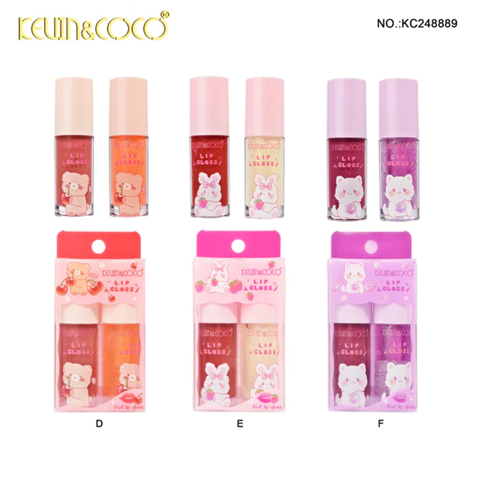 Kevin & Coco – Fruit 2pc Lip Gloss Set