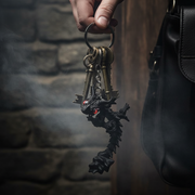 3D Printed Articulated Dragon Keychain Pack (12 Pcs) – 5.12" Flexible Crystal Dragon Keyring Set, Fidget Toy Charm Bag Accessories & Party Favors (KC35)
