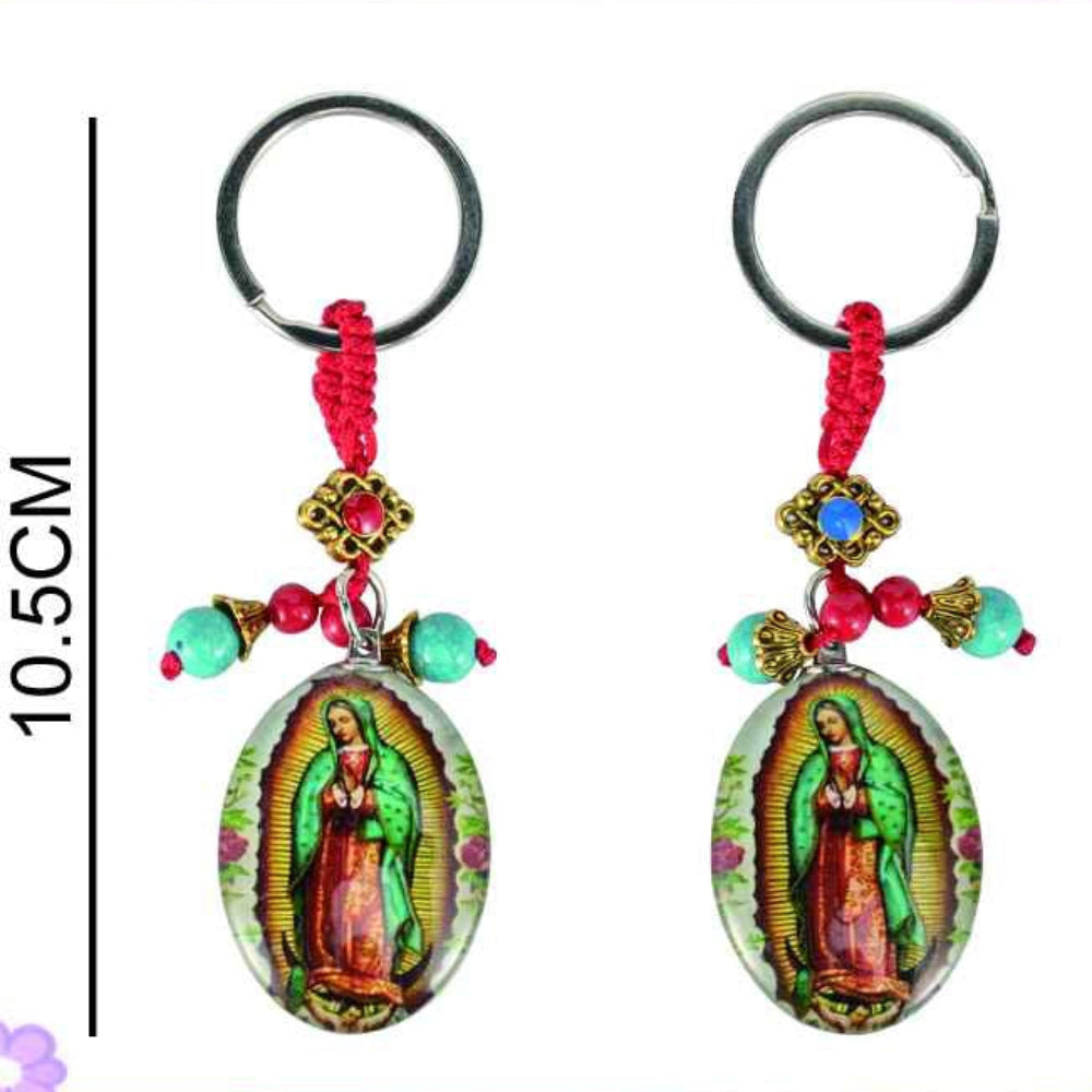 Our Lady of Guadalupe Religious Keychain – Catholic Devotional Gift & Protection Amulet (KC50)