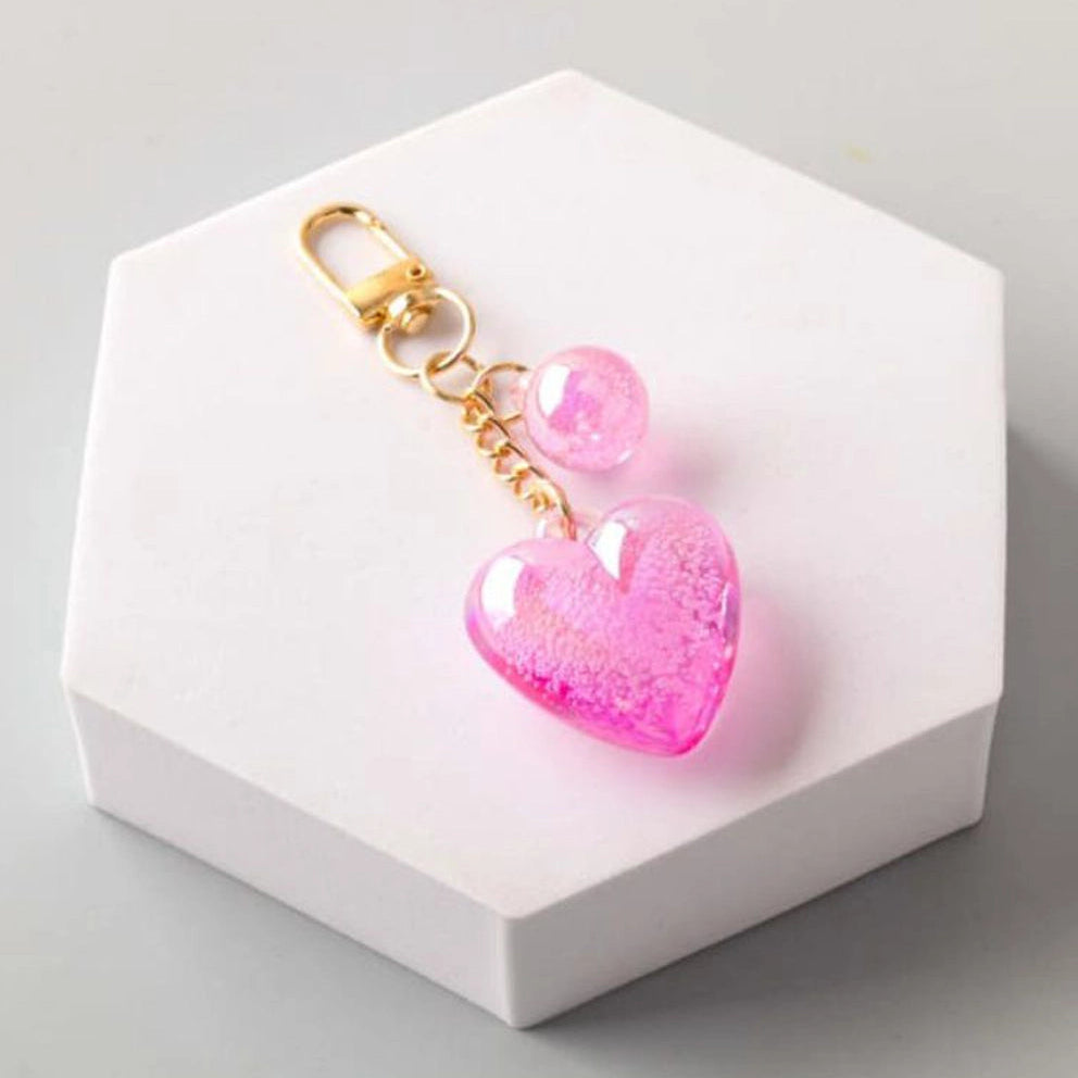 Sweetheart Resin Keychains | Sparkle & Shine Bag Charms