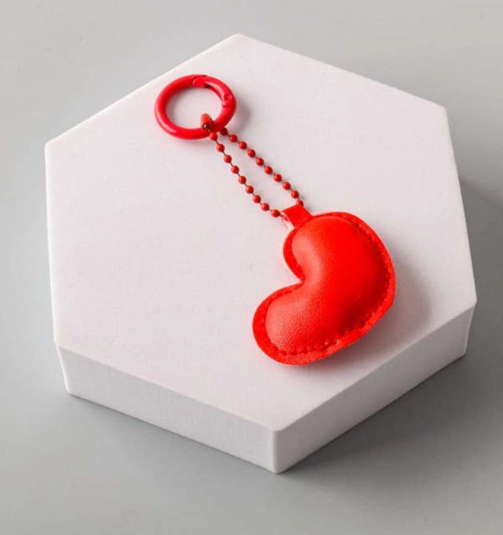 Be Mine Plush Heart Keychain / Bag Charm