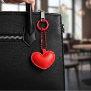 Be Mine Plush Heart Keychain / Bag Charm