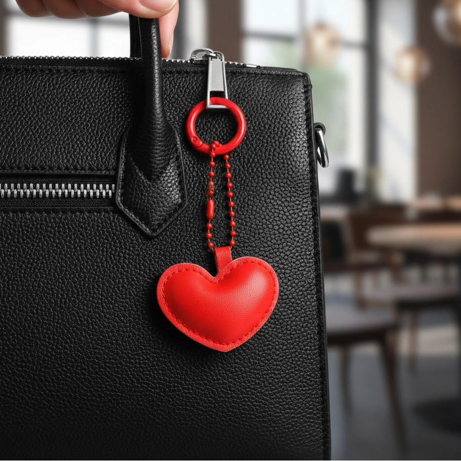 Be Mine Plush Heart Keychain / Bag Charm