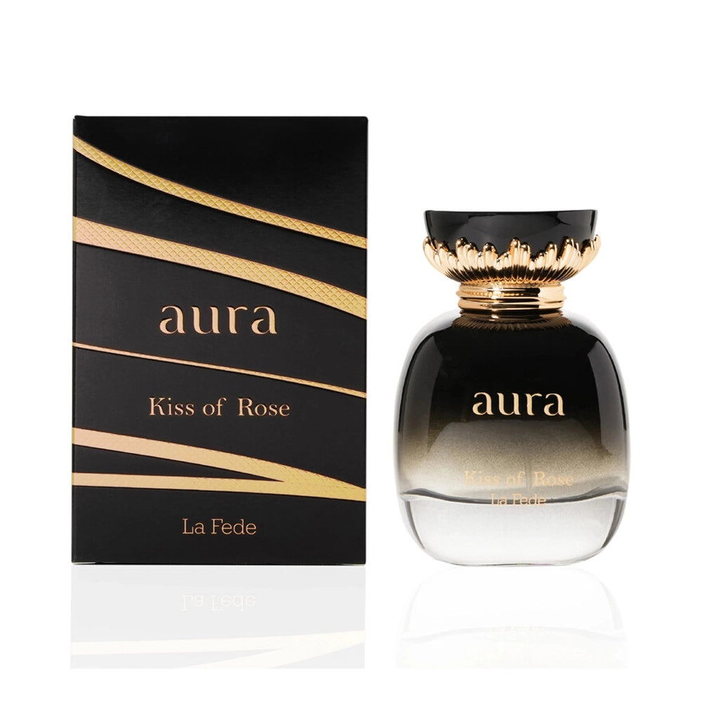 Khadlaj La Fede Aura Kiss Of Rose Eau De Parfum Spray for Women – 3.4 oz / 100 ml