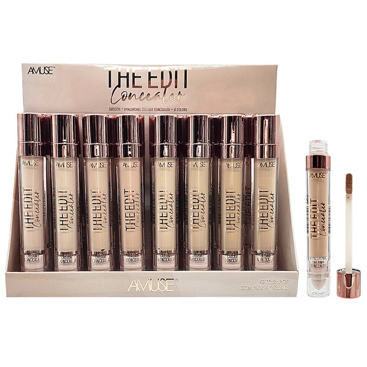 Amuse The Edit Hyaluronic Creamy Concealer Display Set – 8 Shades