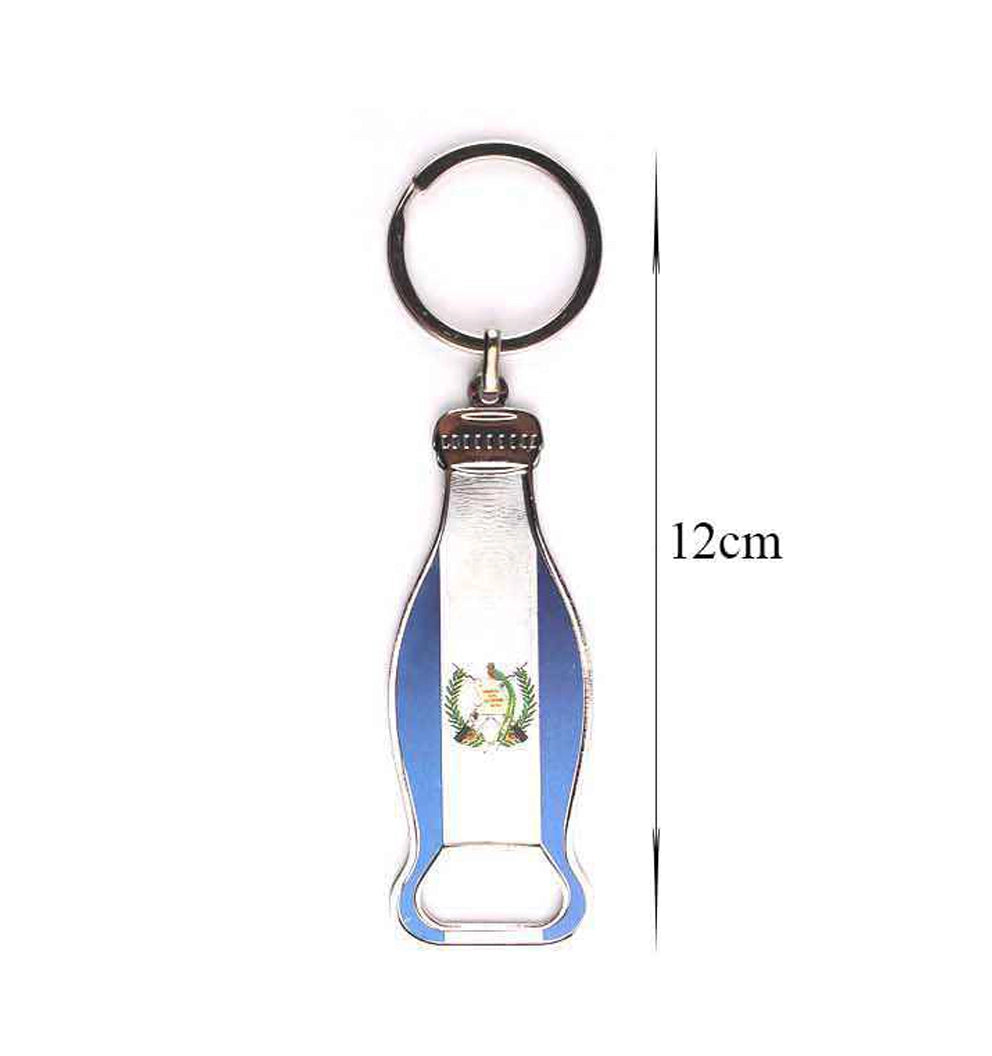 Guatemala Flag Bottle-Shaped Keychain Bottle Opener