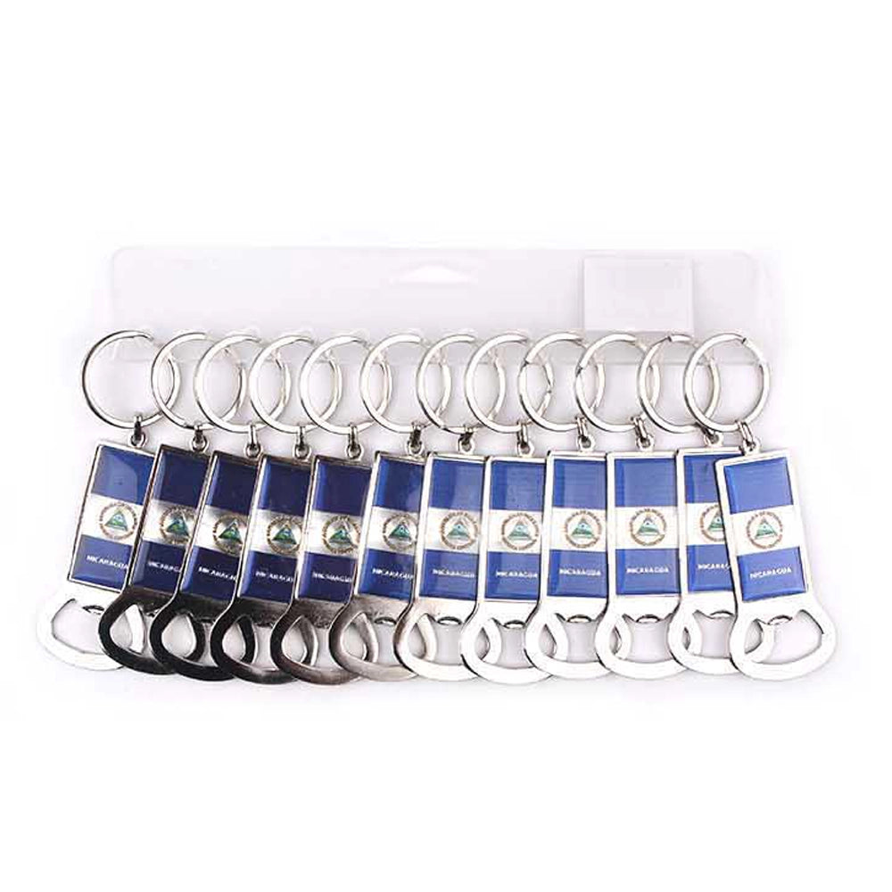 Knv Keychains Nicaragua Flag Bottle Opener Keychain | 2-in-1 Nicaraguan Souvenir Gif ...