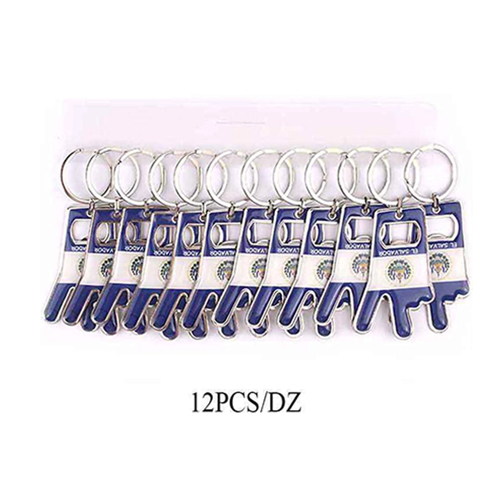 El Salvador Flag Hand Gesture Keychain & Bottle Opener (7cm)