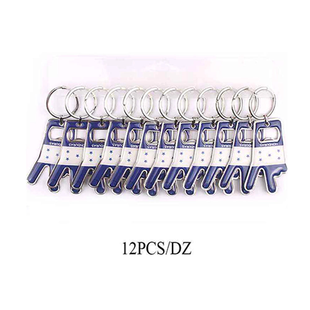 Honduras Flag Peace Sign Bottle Opener Keychain | Metal Souvenir Gift