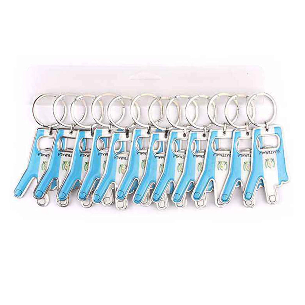 Guatemala Flag Peace Sign Keychain Bottle Opener