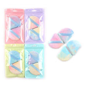 Rainbow Pastel Velvet Powder Puff – 2pc