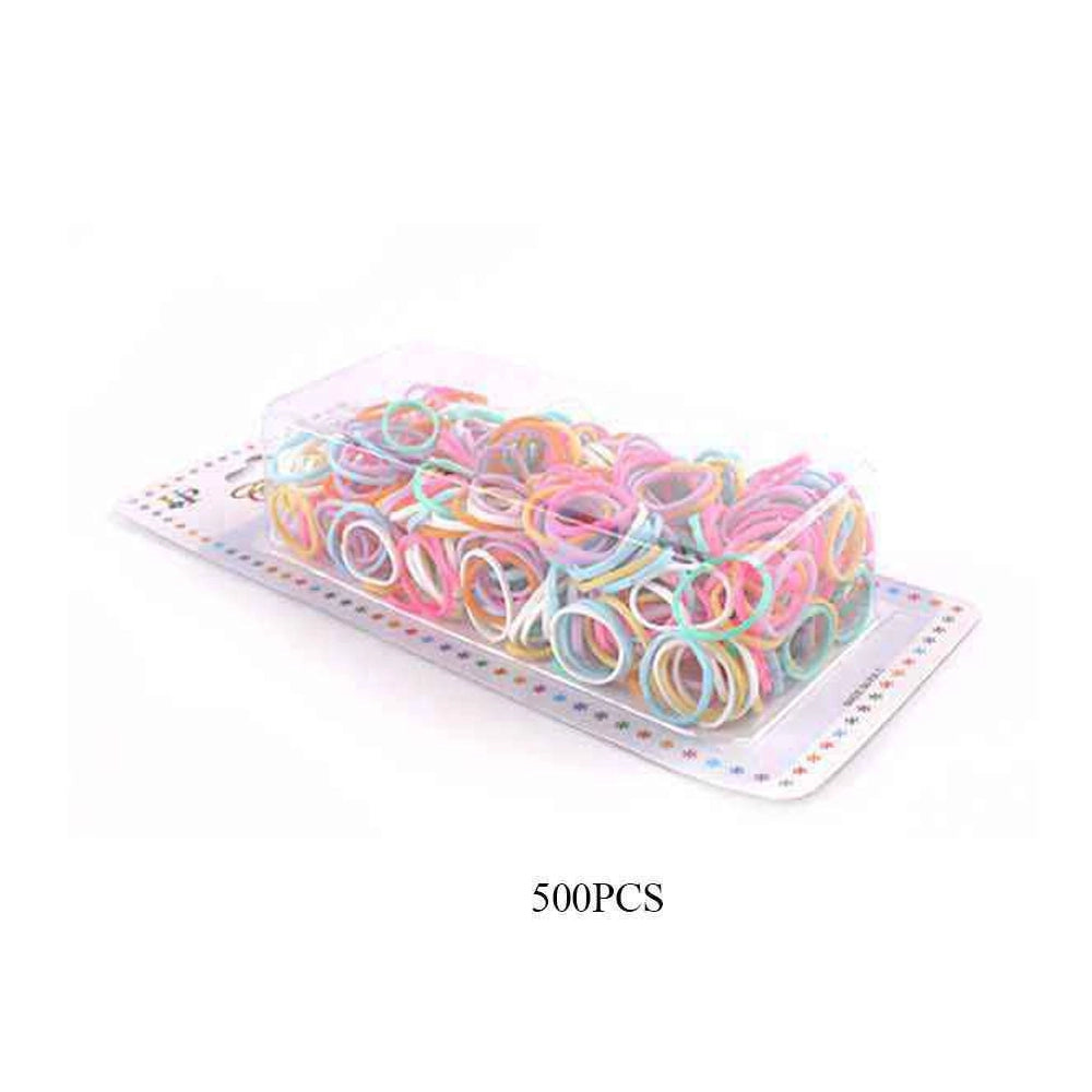 Mini Elastic Hair Bands | Colorful Small Rubber Hair Ties for Braids & Kids