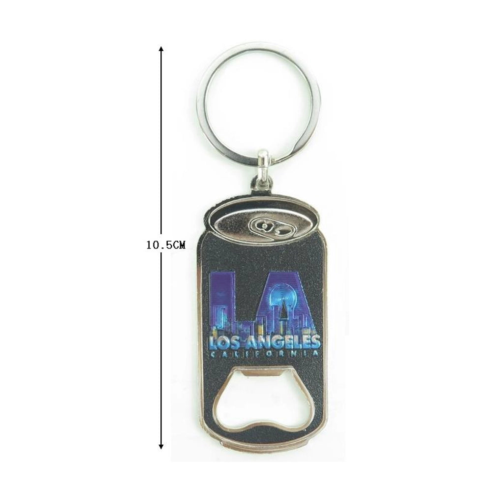 Los Angeles Cityscape Soda Can Bottle Opener Keychain (KY495)