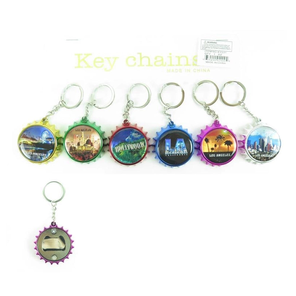 Los Angeles Souvenir Bottle Opener Keychain (KY531)