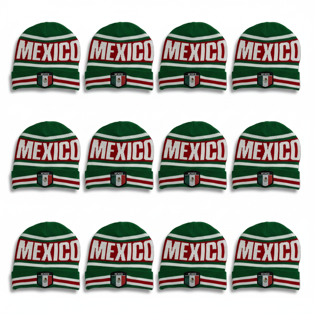 Winter Mexico Heritage Beanie – Wholesale 1 Dozen | Warm Knit Hat