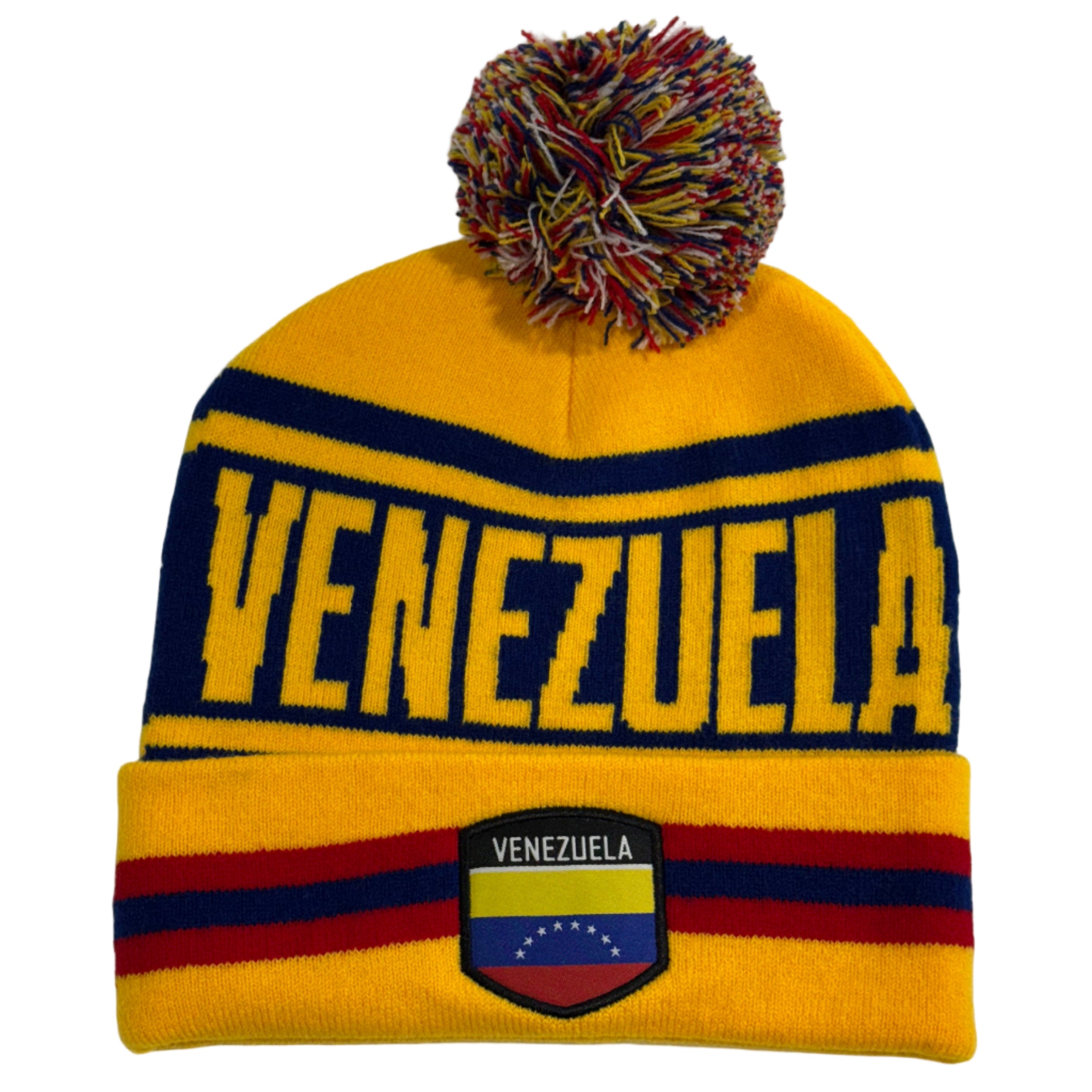 Venezuela Flag Winter Beanie – Venezuelan Heritage Knit Hat | Wholesale 1 Dozen