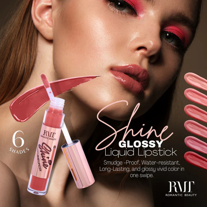 Romantic Beauty - Shine Glossy Liquid Lipstick (Nude Tone)
