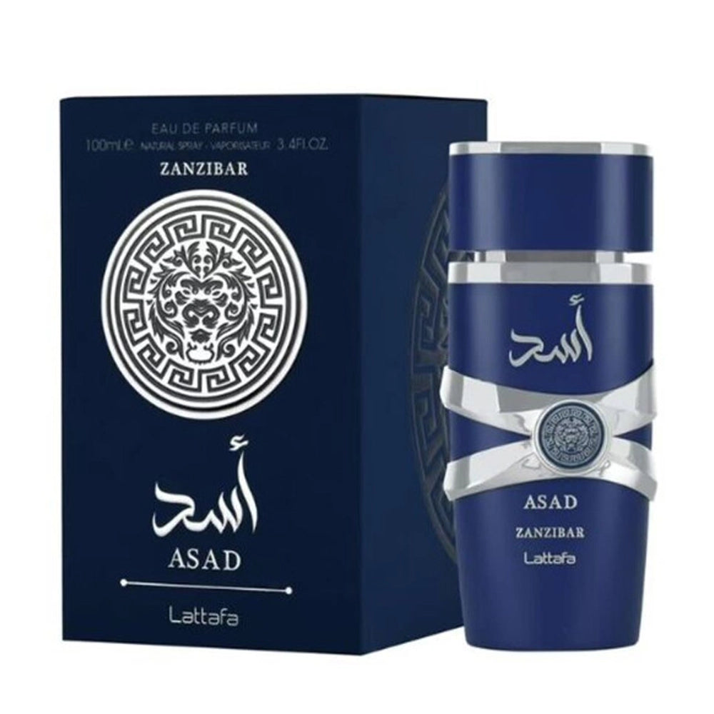 Lattafa Asad Zanzibar Eau De Parfum | Tropical Aromatic Spicy Fragrance