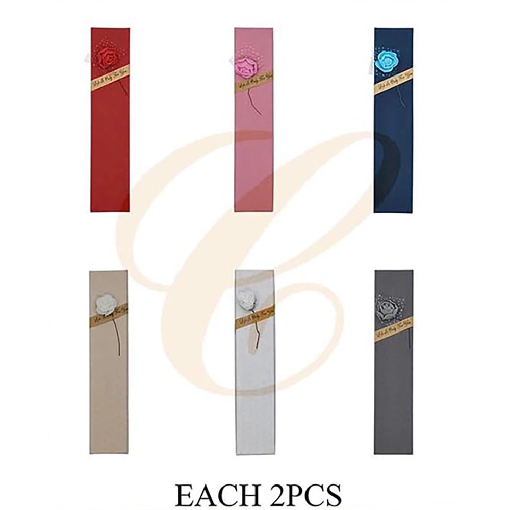 Romantic Rose Flower Long Bracelet & Necklace Gift Box Set 4x21cm | "Love Is Only For You" Decorative Jewelry Box Assortment (12 Pack Bulk) (LBX-0355)