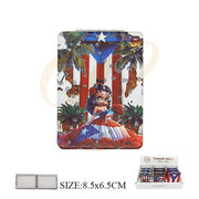 Product Title: Puerto Rico Pride Rhinestone Rectangular Compact Mirror Set 8.5x6.5cm | Sparkly Dual Pocket Makeup Mirror Display Assortment (12 Pack Bulk) (LCS-0742)