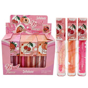 Jollylady Fruit Flavor Hydrating Lip Gloss – Long-Lasting Shiny Lip Gloss Display Set (12-Piece (LCS-0873)