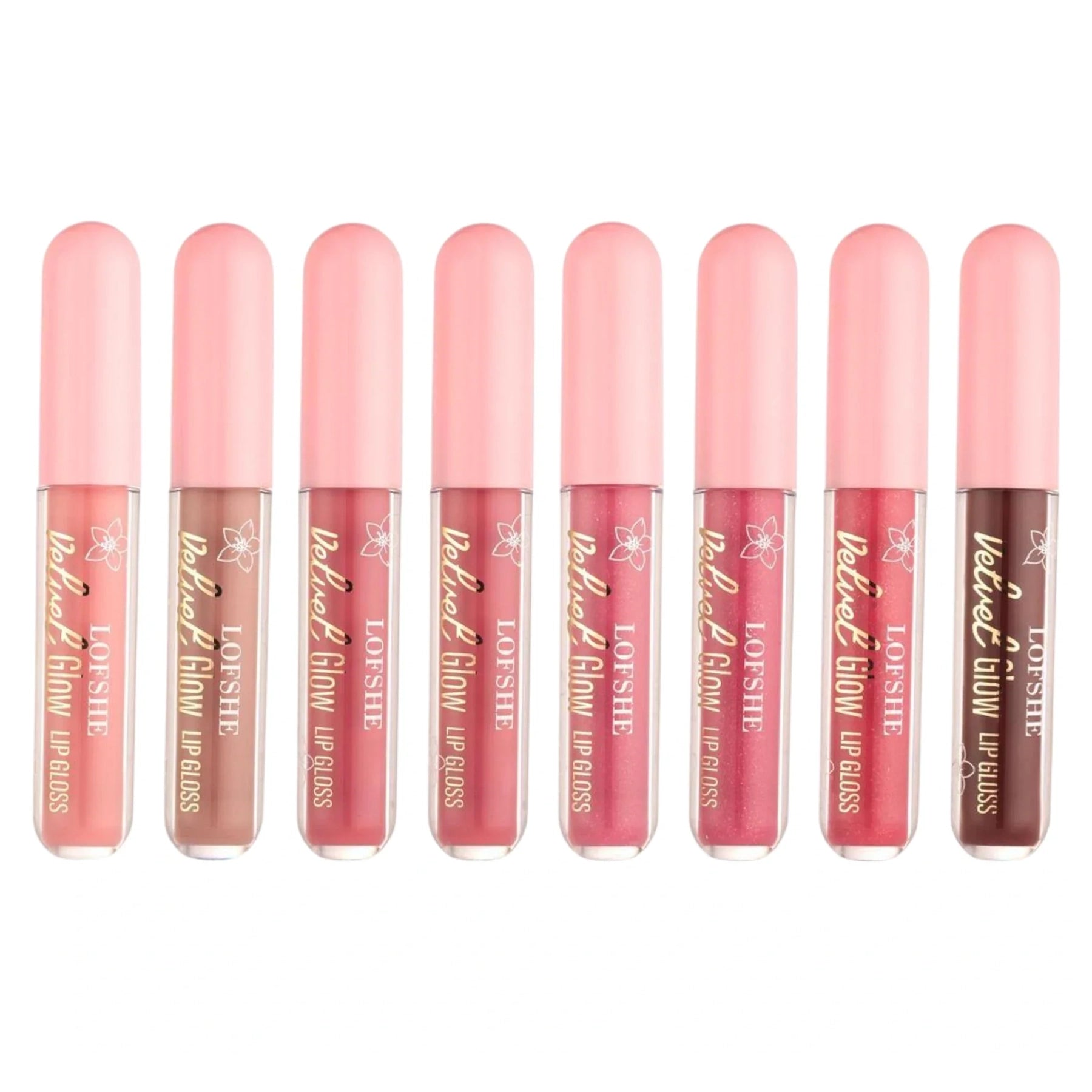 LOFSHE Velvet Glow Lip Gloss | Creamy Silky Finish (48-Piece Display Set)
