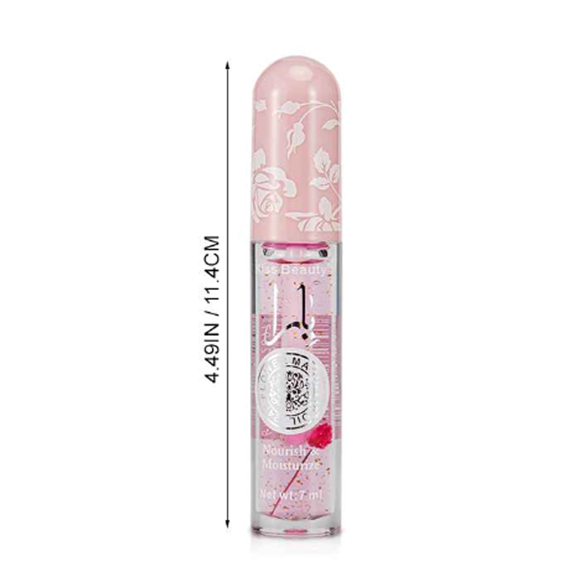 Kiss Beauty 24K Flower Magic Lip Oil Bulk Set (24-Piece Display Box) – Hydrating, Nourishing, and Moisturizing Clear Lip Gloss with Real Dried Flowers (LG02)