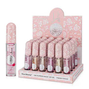 Kiss Beauty 24K Flower Magic Lip Oil Bulk Set (24-Piece Display Box) – Hydrating, Nourishing, and Moisturizing Clear Lip Gloss with Real Dried Flowers (LG02)