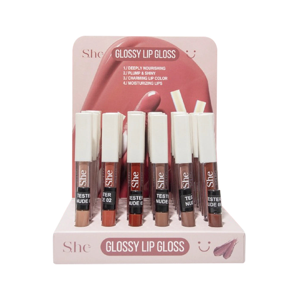 S.HE - Glossy Lip Gloss (Nude)