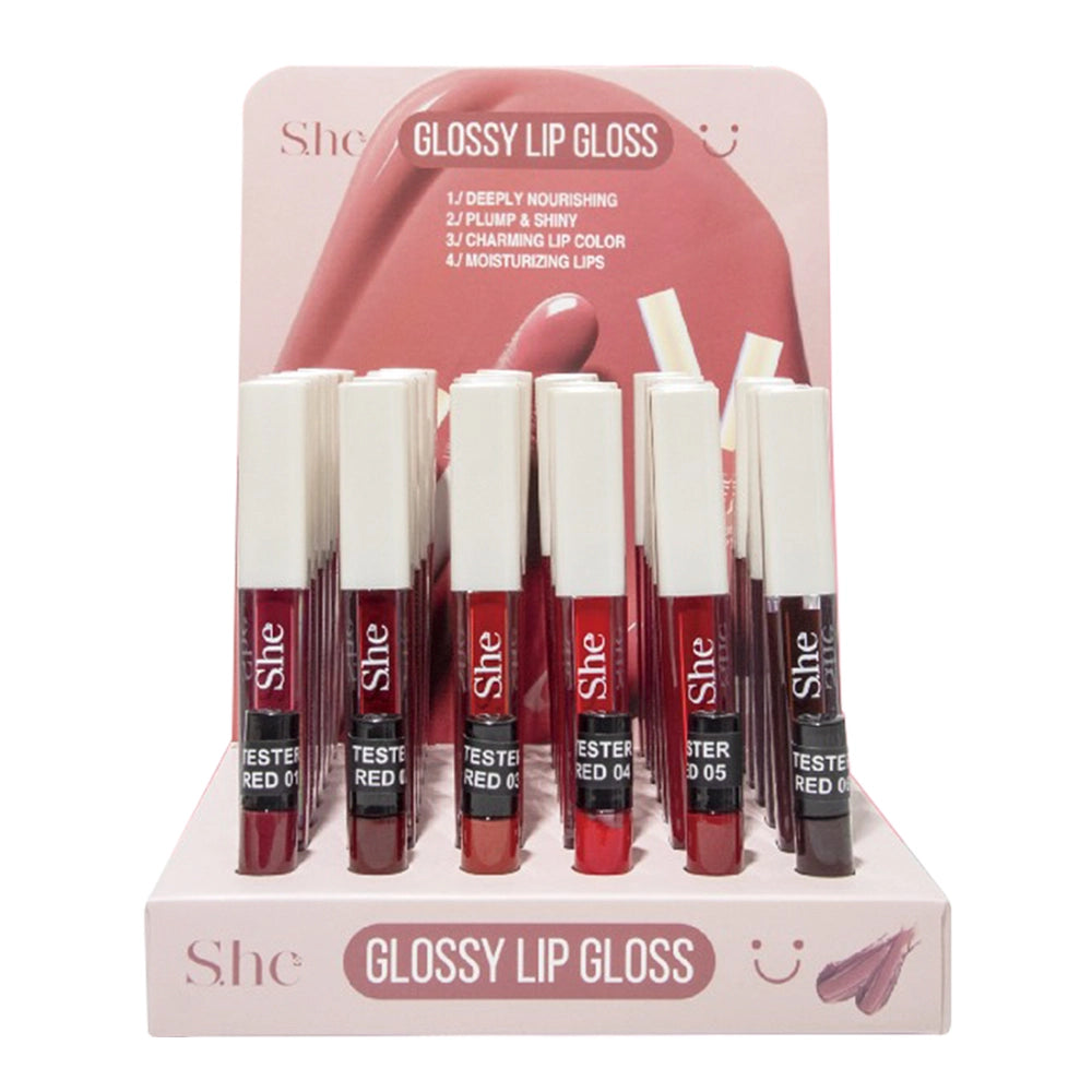 S.HE - Glossy Lip Gloss (Red)