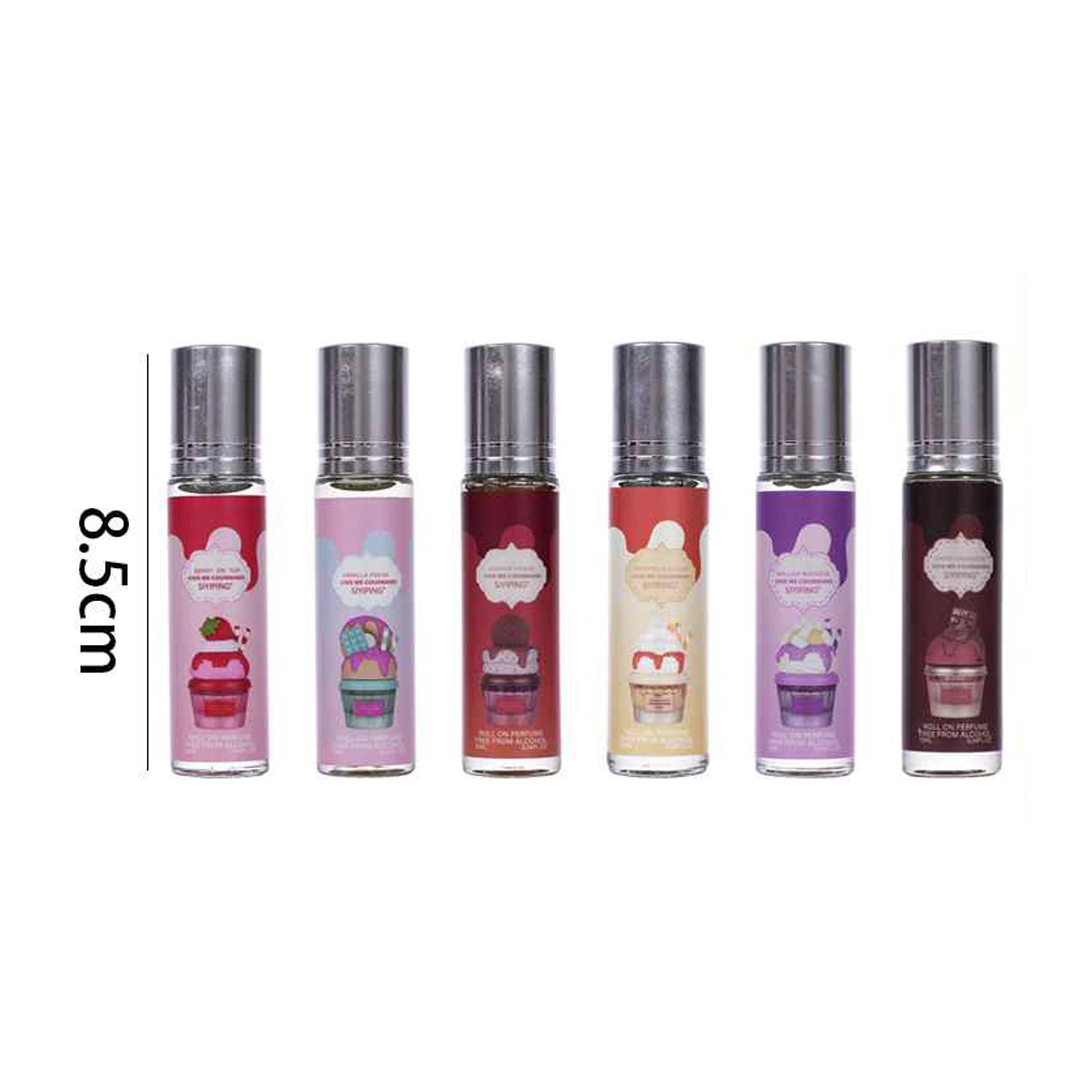 Ice Cream Roll-On Perfume Bulk Set – 24-Piece Display Box, Sweet Fruit & Dessert Scents, Travel-Size Alcohol-Free Fragrance Oil for Girls & Teens (LG41)