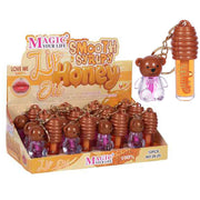 Magic Your Life Smooth & Syrupy Honey Lip Oil Keychain – Cute Teddy Bear Honey Pot Lip Gloss, High-Shine Moisturizing Lip Care, 12-Piece Display Box (LG47)