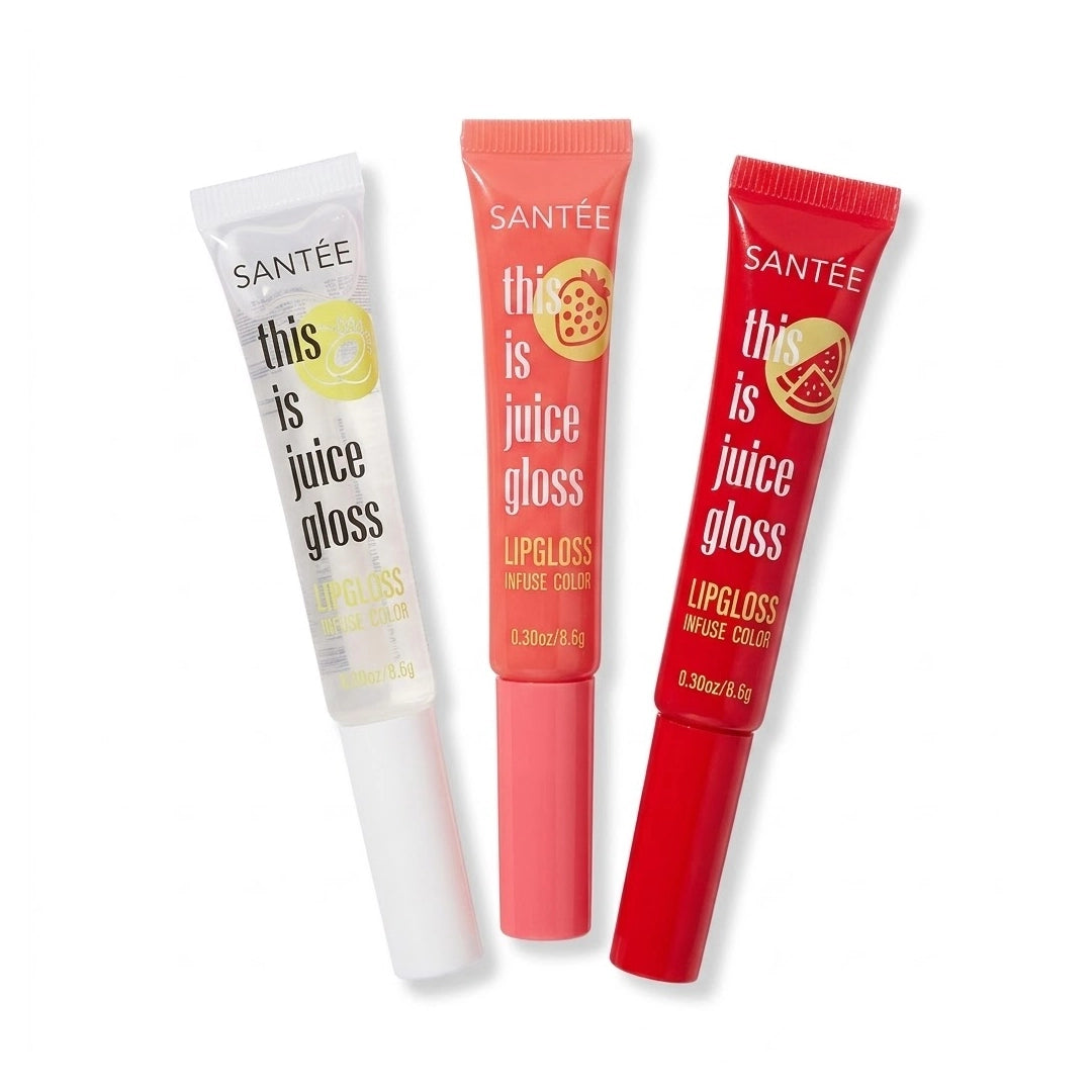 Santee "This Is Juice Gloss" Infused Color Lip Gloss Bulk Display Set 24pc