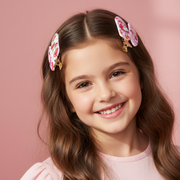 Strawberry Inspired Hair Clips Set | Cute Cartoon Fruit Alligator Hair Pins for Girls & Women, Pink & White Crease-Free Styling Barrettes (LHC20)