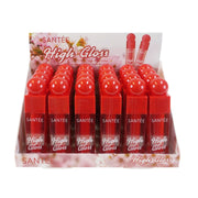 Santée High Gloss Lip Gloss – High-Shine Finish for Glass-Like Lips | Long-Lasting Hydrating Red Lip Gloss (LIG1)